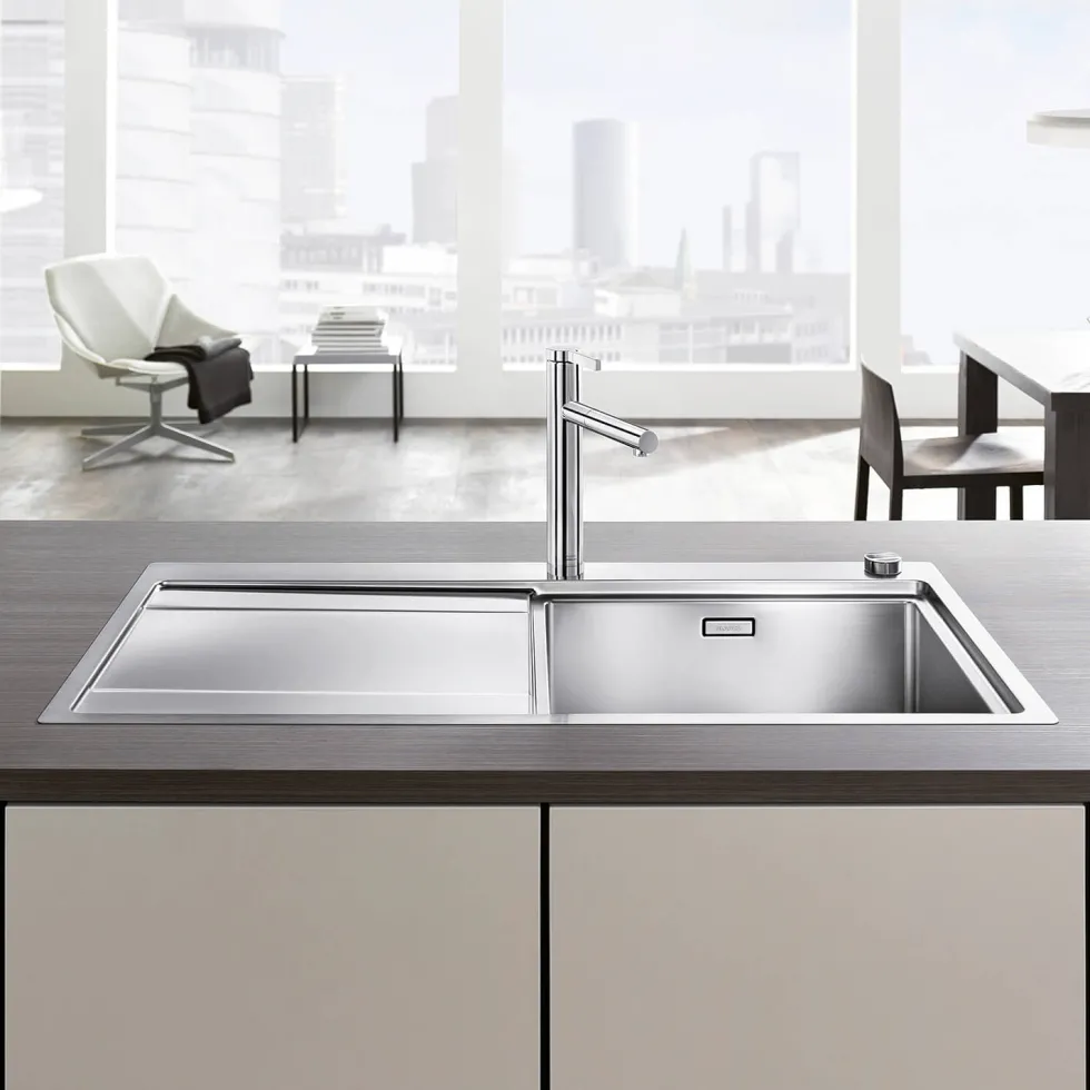 Blanco Linee-S Single Lever Chrome Pull Out Kitchen Mixer Tap