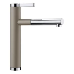 Blanco Linee-S Single Lever Pull Out Kitchen Mixer Tap with Silgranit Matching Finish