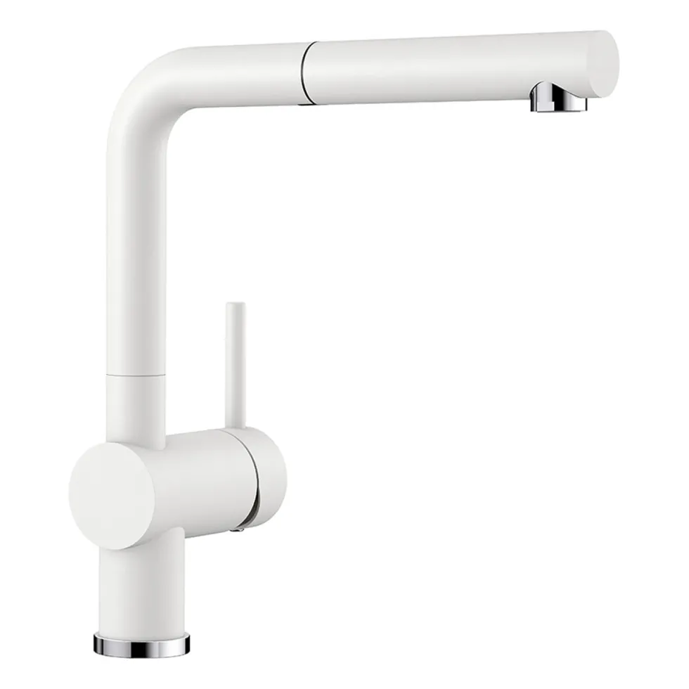 Blanco Linus-S Vario Single Lever Mono Pull Out Kitchen Mixer Tap with Silgranit Matching Finish