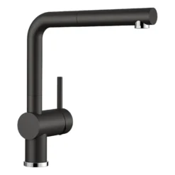 Blanco Linus-S Vario Single Lever Mono Pull Out Kitchen Mixer Tap with Silgranit Matching Finish