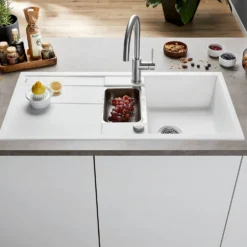 Blanco Metra 6 S 1.5 Bowl Inset Silgranit Composite Kitchen Sink & Waste with Reversible Drainer - 1000 x 500mm