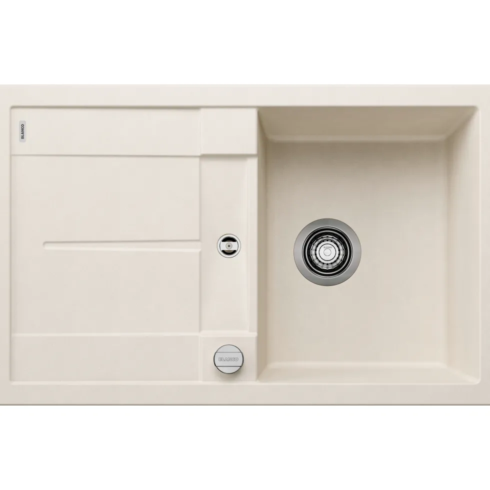 Blanco Metra 45 S Ultra Compact 1 Bowl Inset Silgranit Composite Kitchen Sink & Waste with Reversible Drainer - 780 x 500mm