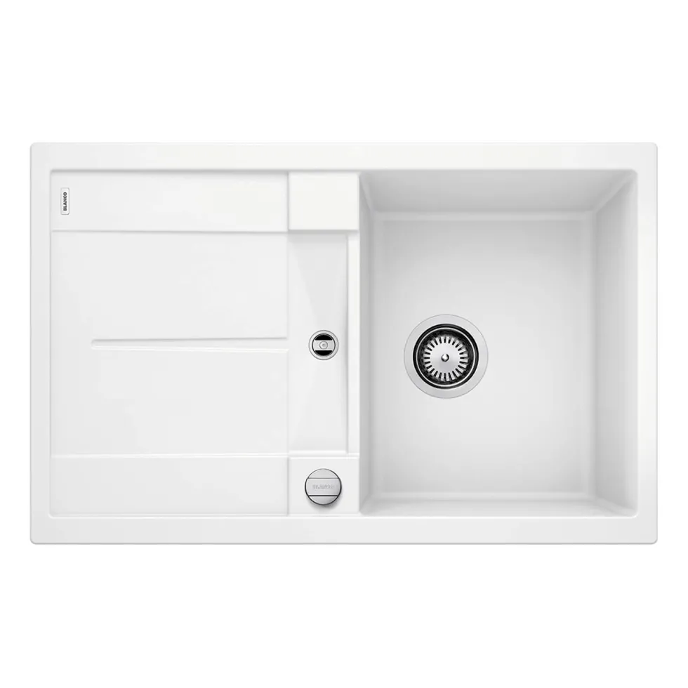 Blanco Metra 45 S Ultra Compact 1 Bowl Inset Silgranit Composite Kitchen Sink & Waste with Reversible Drainer - 780 x 500mm