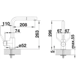 Blanco Mila-S Single Lever Mono Pull Out Kitchen Mixer Tap