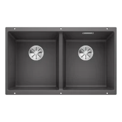 Blanco Subline 2 Bowl Undermount Silgranit Composite Kitchen Sink & Waste - 755 x 460mm