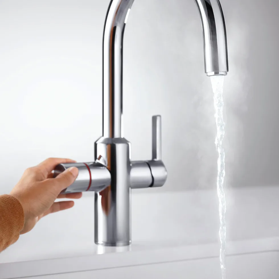 Blanco Tampera 3-in-1 Instant 100°C Boiling Water Mono Kitchen Mixer Tap - PVD Steel