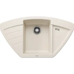 Blanco Zia 9 E Corner 1 Bowl Inset Silgranit Composite Kitchen Sink & Waste with Reversible Drainer - 930 x 510mm