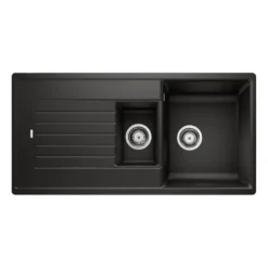 Blanco Zia 6 S 1.5 Bowl Inset Silgranit Composite Kitchen Sink & Waste with Reversible Drainer - 1000 x 500mm