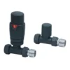 Brenton Designer Straight Thermostatic Radiator Valves - Carbon Anthracite
