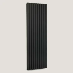 Brenton Flat Double Panel Vertical Radiator - Anthracite - 1800 x 600mm