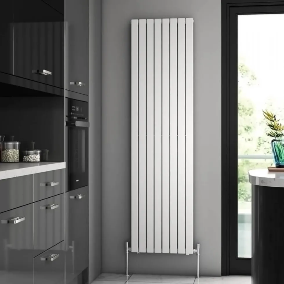 Brenton Flat Double Panel Vertical Radiator - 1800mm x 480mm - White