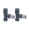 Brenton 15mm Angled Manual Radiator Valves - Anthracite
