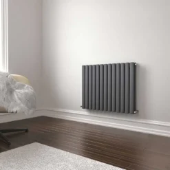 Brenton Oval Double Panel Horizontal Radiator - 600 x 780mm