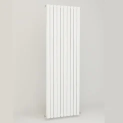 Brenton Oval Double Panel Vertical Radiator - White - 1800 x 600mm