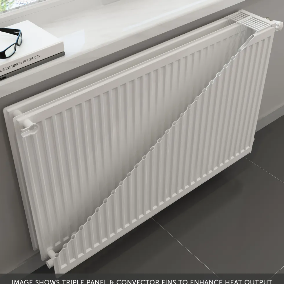 Brenton Type 33 Triple Panel Convector Radiator - White