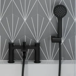 Britton Bathrooms Greenwich Bath Shower Mixer Tap - Matt Black
