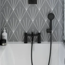 Britton Bathrooms Greenwich Bath Shower Mixer Tap - Matt Black