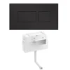 Britton Bathrooms Hoxton Dual Flush Plate and Cistern - Matt Black
