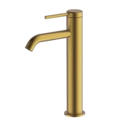 Britton Bathrooms Hoxton Slim Tall Basin Mixer Tap - Brushed Brass