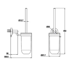 Britton Bathrooms Hoxton Toilet Brush Holder
