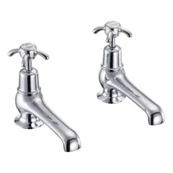 Burlington Anglesey Deck Mounted Bath Pillar Taps