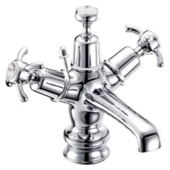 Burlington Anglesey Regent Basin Mixer Tap with High Central Indice & Waste