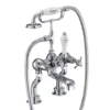 Burlington Anglesey Regent Tall Deck Mounted Bath Shower Mixer with Straight Valves