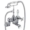 Burlington Anglesey Regent Tall Wall Mounted Bath Shower Mixer with Straight Valves