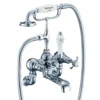 Burlington Anglesey Wall Mounted Bath Shower Mixer with Straight Valves & S Adjuster