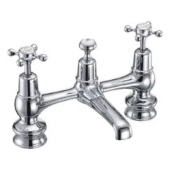 Burlington Claremont Bridge Basin Mixer Tap with Swivel Spout & Waste