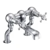 Burlington Claremont Deck Mounted Bath Filler Tap with Straight Valves