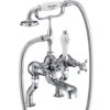 Burlington Claremont Deck Mounted Bath Shower Mixer with Straight Valves