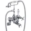 Burlington Claremont Wall Mounted Straight Bath Shower Mixer with S Adjuster