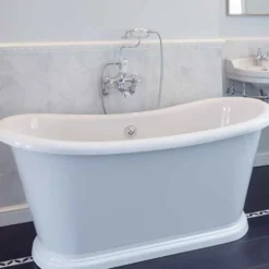 Burlington Claremont Wall Mounted Straight Bath Shower Mixer with S Adjuster