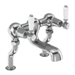 Burlington Kensington Deck Mounted Bath Filler Tap with Straight Valves