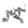 Burlington Kensington Regent Wall Mounted Bath Filler Tap with Straight Valves