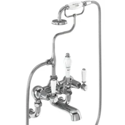 Burlington Kensington Wall Mounted Straight Bath Shower Mixer with S Adjuster