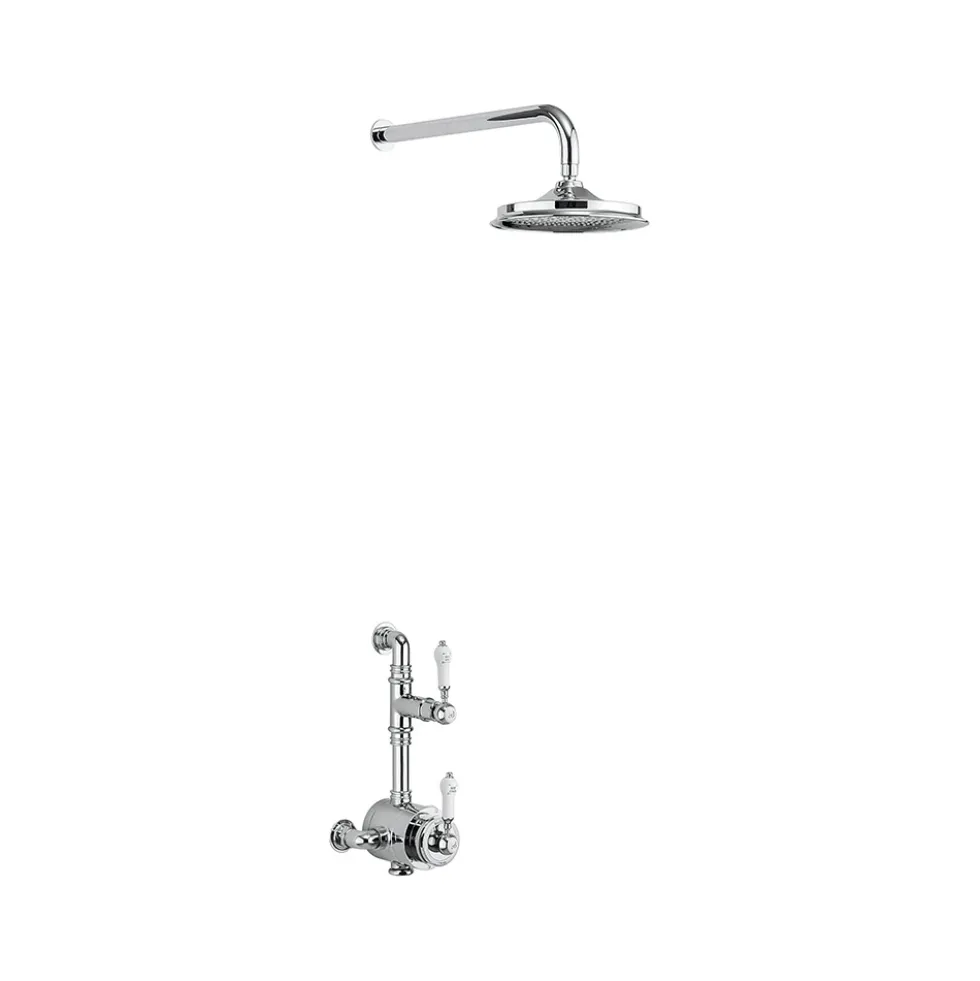 Burlington Stour Exposed Thermostatic Shower Kit with AirBurst Shower Head