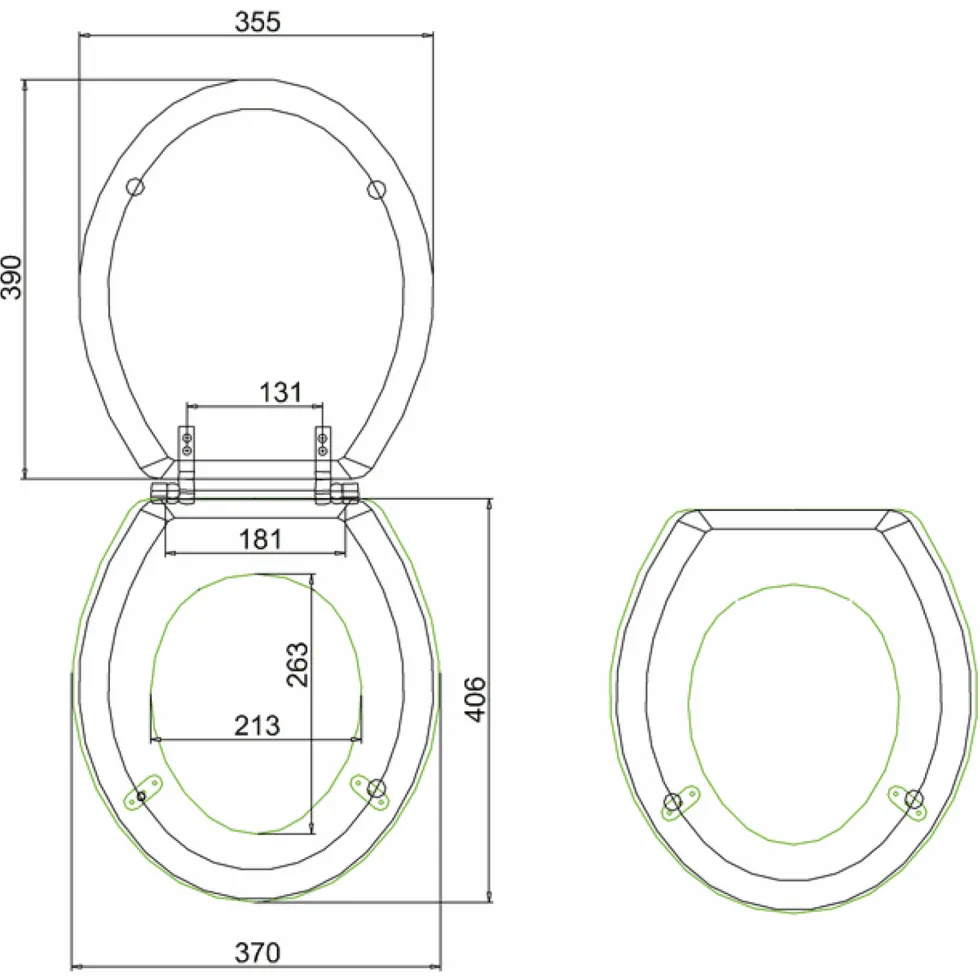 Burlington Wooden Toilet Seat