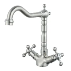 Butler & Rose Alba French Classic Traditional Mono Kitchen Sink Mixer - Brushed Nickel