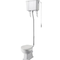 Butler & Rose Audrey Traditional High Level Toilet, Cistern & Flush Pipe Kit and Optional Seat