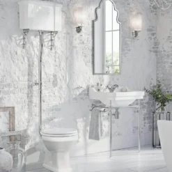 Butler & Rose Audrey Traditional High Level Toilet, Cistern & Flush Pipe Kit and Optional Seat