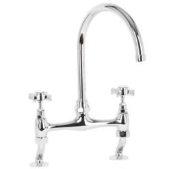 Butler & Rose Barbier Crosshead Kitchen Bridge Mixer - Polished Chrome