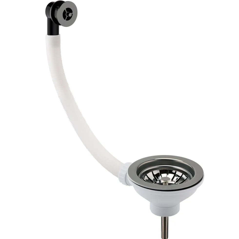 Butler & Rose Basket Strainer Waste with Round Overflow for Ceramic Kitchen Sinks
