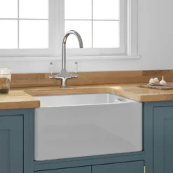 Butler & Rose Belfast Butler Kitchen Sink with Victoria Kitchen Tap & Basket Strainer Waste