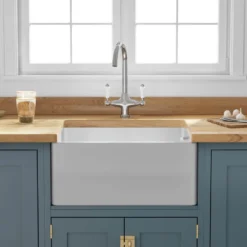 Butler & Rose Belfast Butler Kitchen Sink with Victoria Kitchen Tap & Basket Strainer Waste