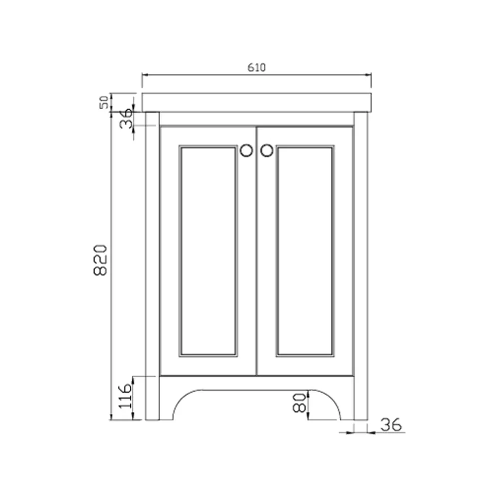 Butler & Rose Benedict 600mm Floorstanding Vanity Unit & Basin