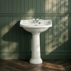 Butler & Rose Benedict 600mm Full Pedestal & Basin - 1 Tap Hole