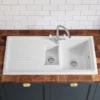 Butler & Rose 1.5 Bowl Ceramic Kitchen Sink and Butler & Rose Victoria Traditional Kitchen Mixer Tap