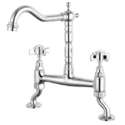 Butler & Rose Carlton Traditional Kitchen Bridge Mixer - Crosshead Handles